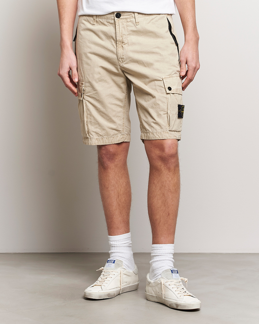Men | Shorts | Stone Island | Brushed Cotton Canvas Cargo Shorts Sand
