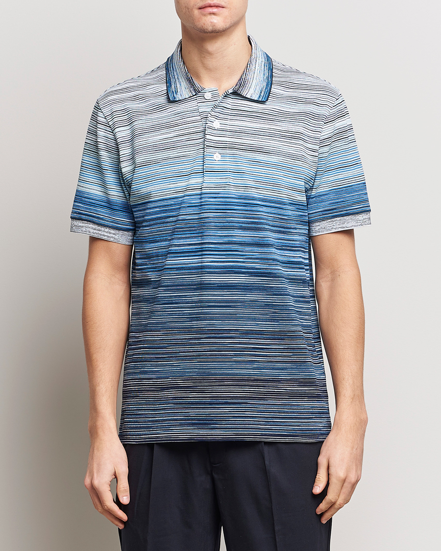 Herr |  | Missoni | Space Dyed Polo Blue