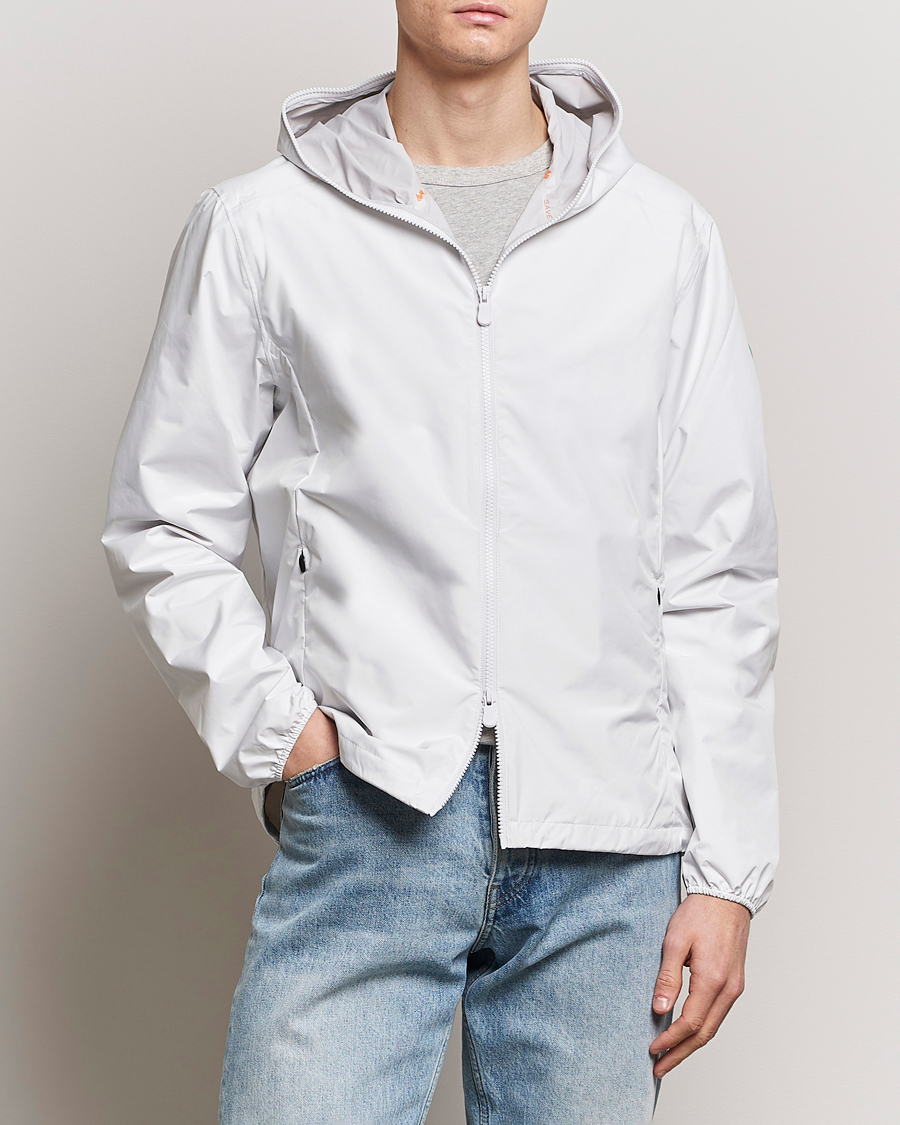 Men | Shell Jackets | Save The Duck | Zayn Lightweight Recycled Water Repellent Jacket White