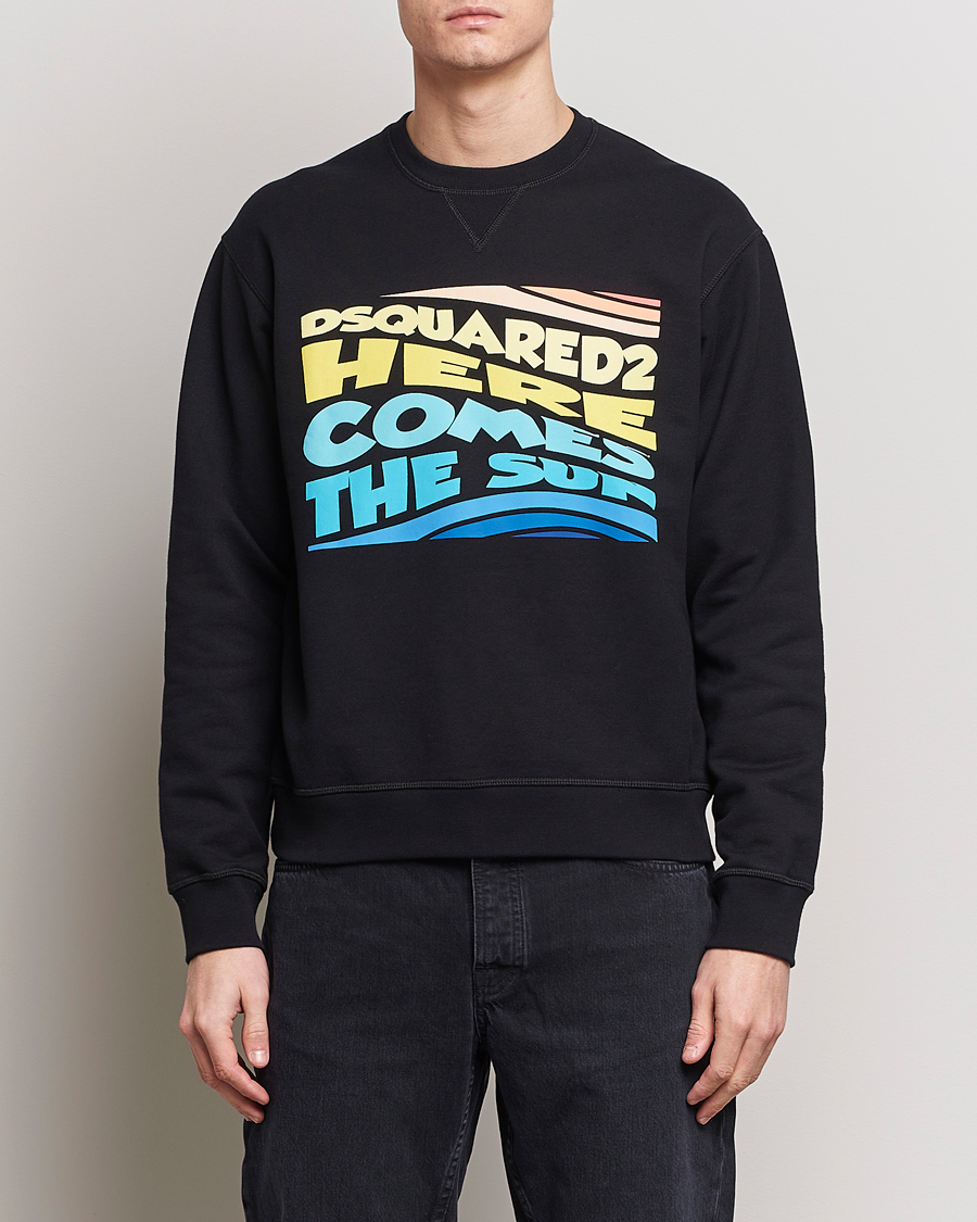 Men | Sweaters & Knitwear | Dsquared2 | Cool Fit Crew Neck Sweatshirt Black