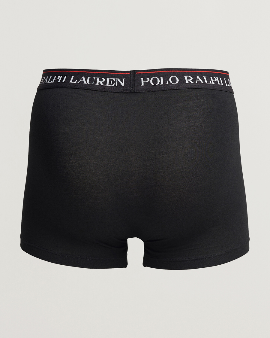 Men | Underwear | Polo Ralph Lauren | 3-Pack Cotton Stretch Trunk Heather/Red PP/Black