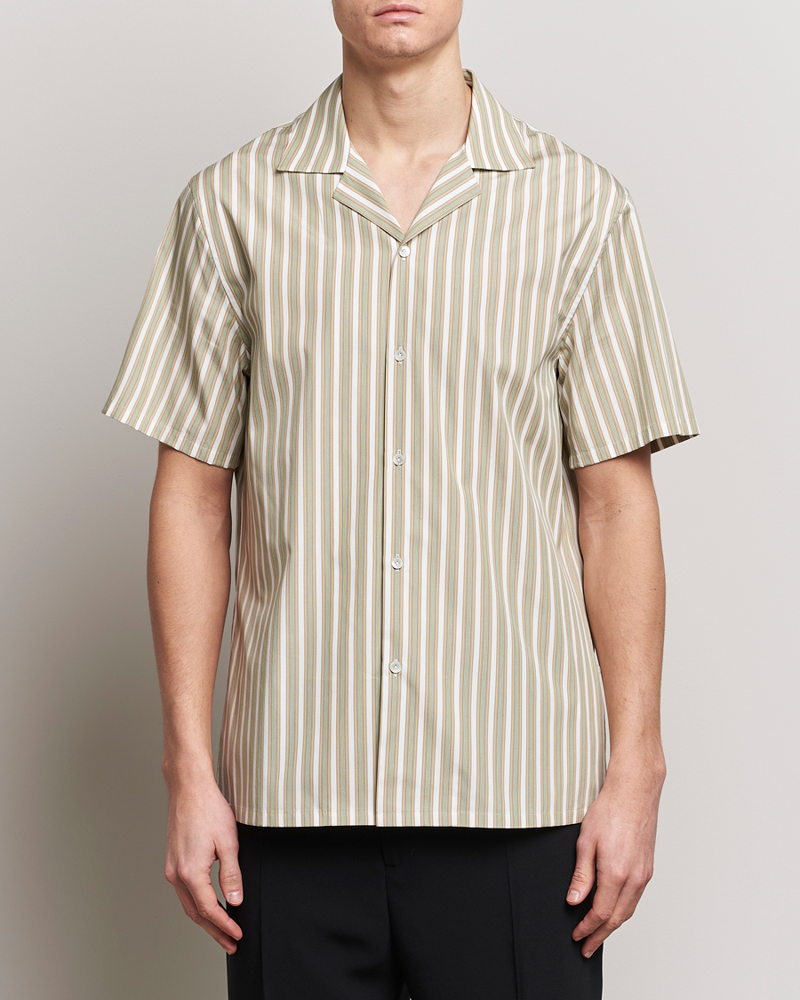 Men | Shirts | Lanvin | Short Sleeve Camp Shirt Green