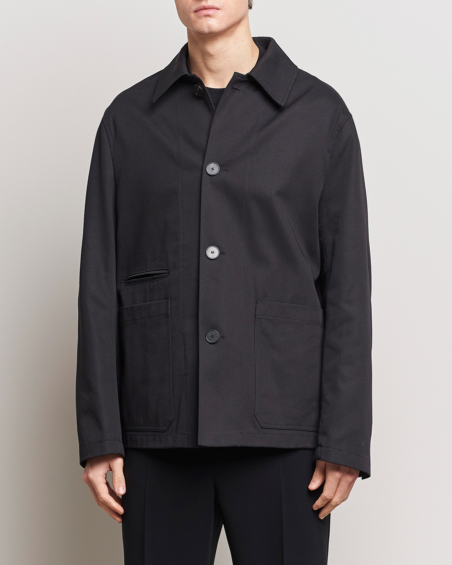 Men | Coats & Jackets | Lanvin | Cotton Work Jacket Black