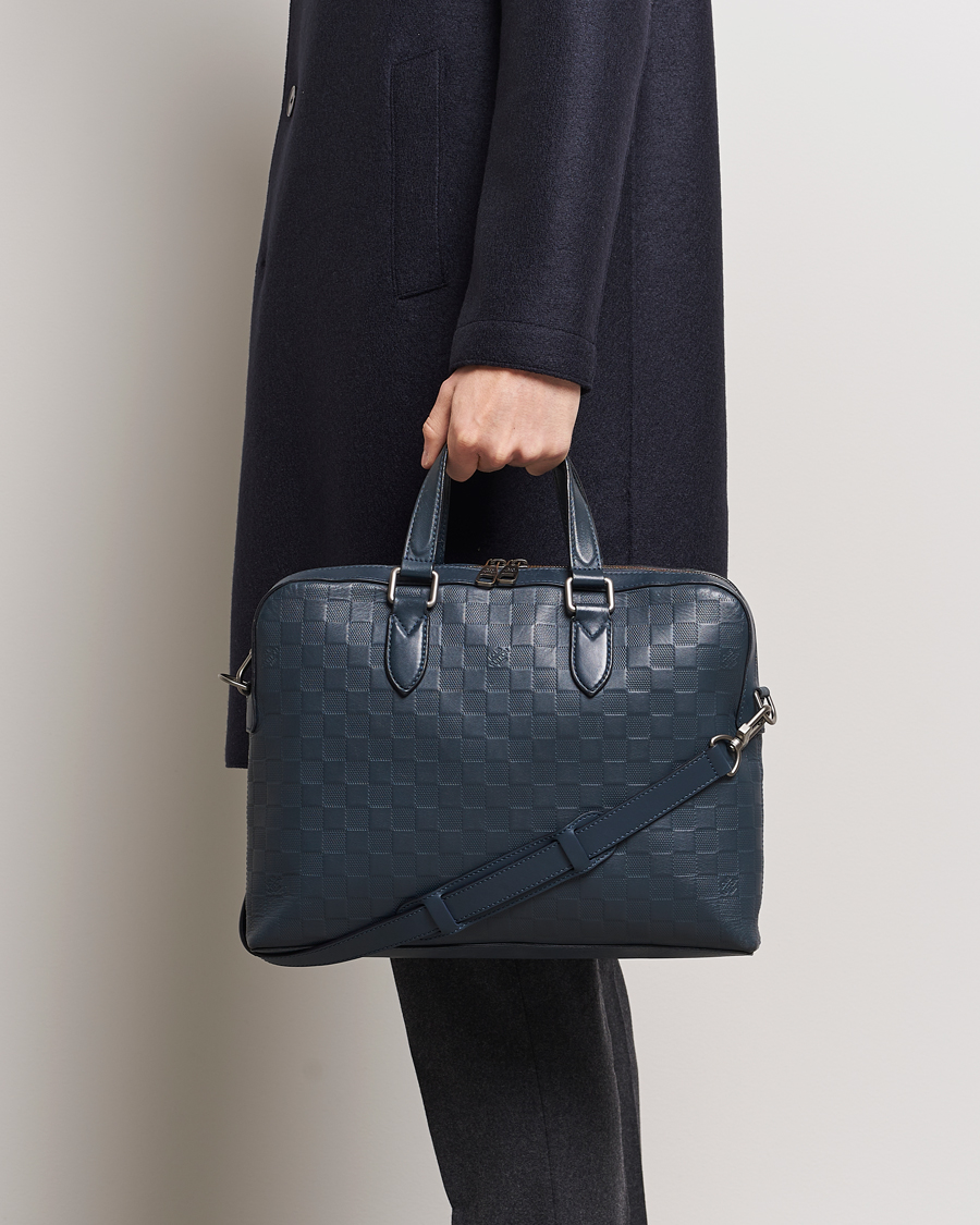 Men | Pre-Owned & Vintage Bags | Louis Vuitton Pre-Owned | Porte-Documents Studio Cosmos Damier Infini 