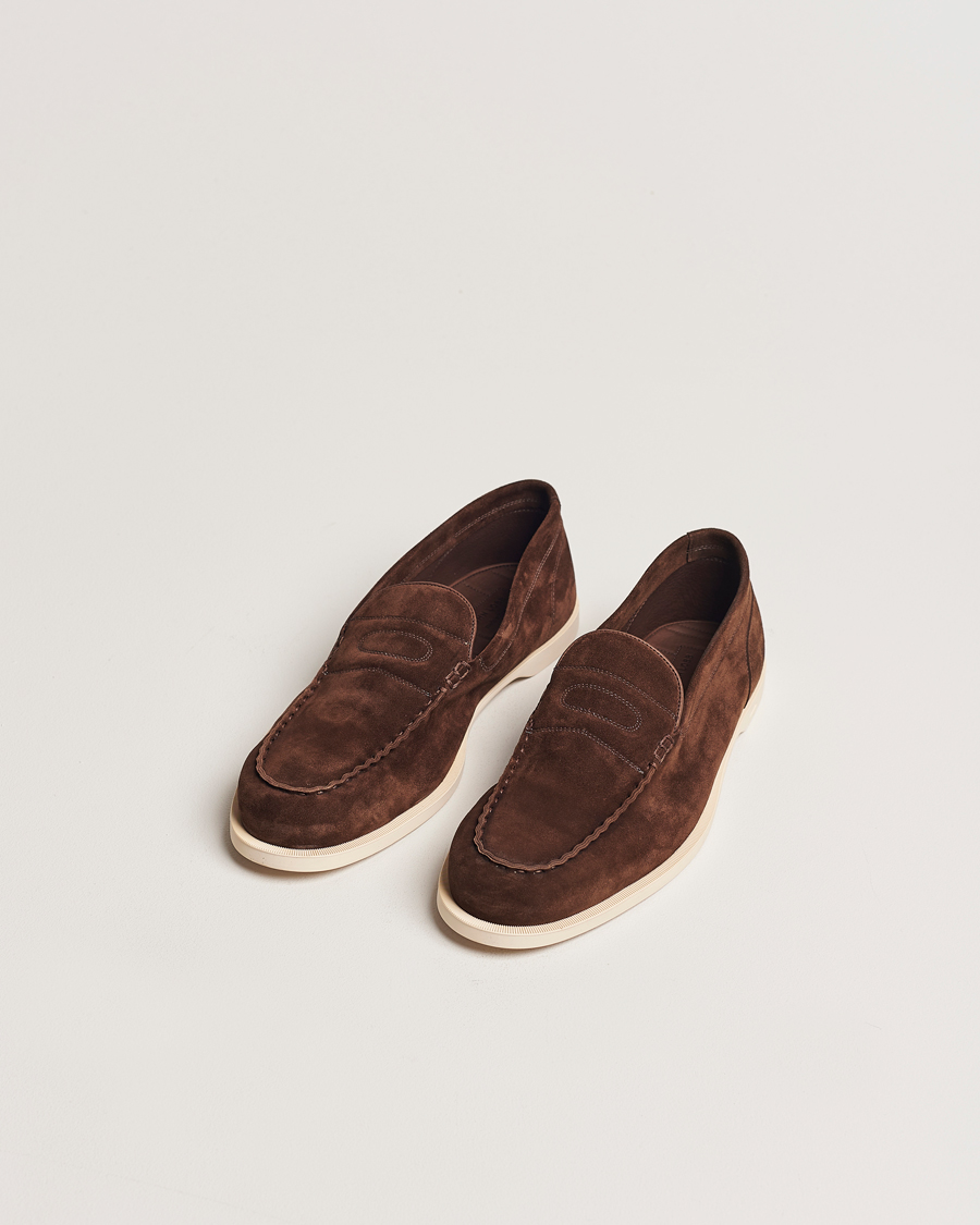 Men | Shoes | John Lobb | Pace Summer Loafer Dark Brown Suede