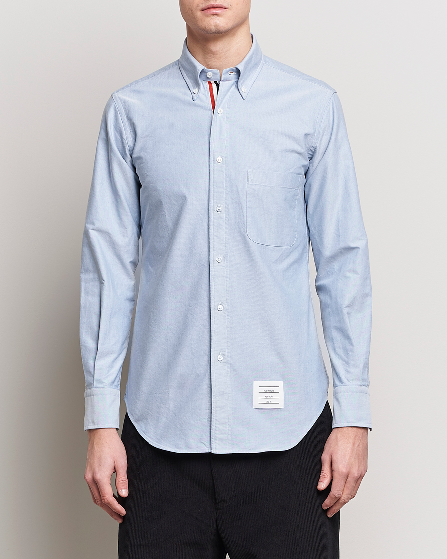 Men |  | Thom Browne | Placket Oxford Shirt Light Blue