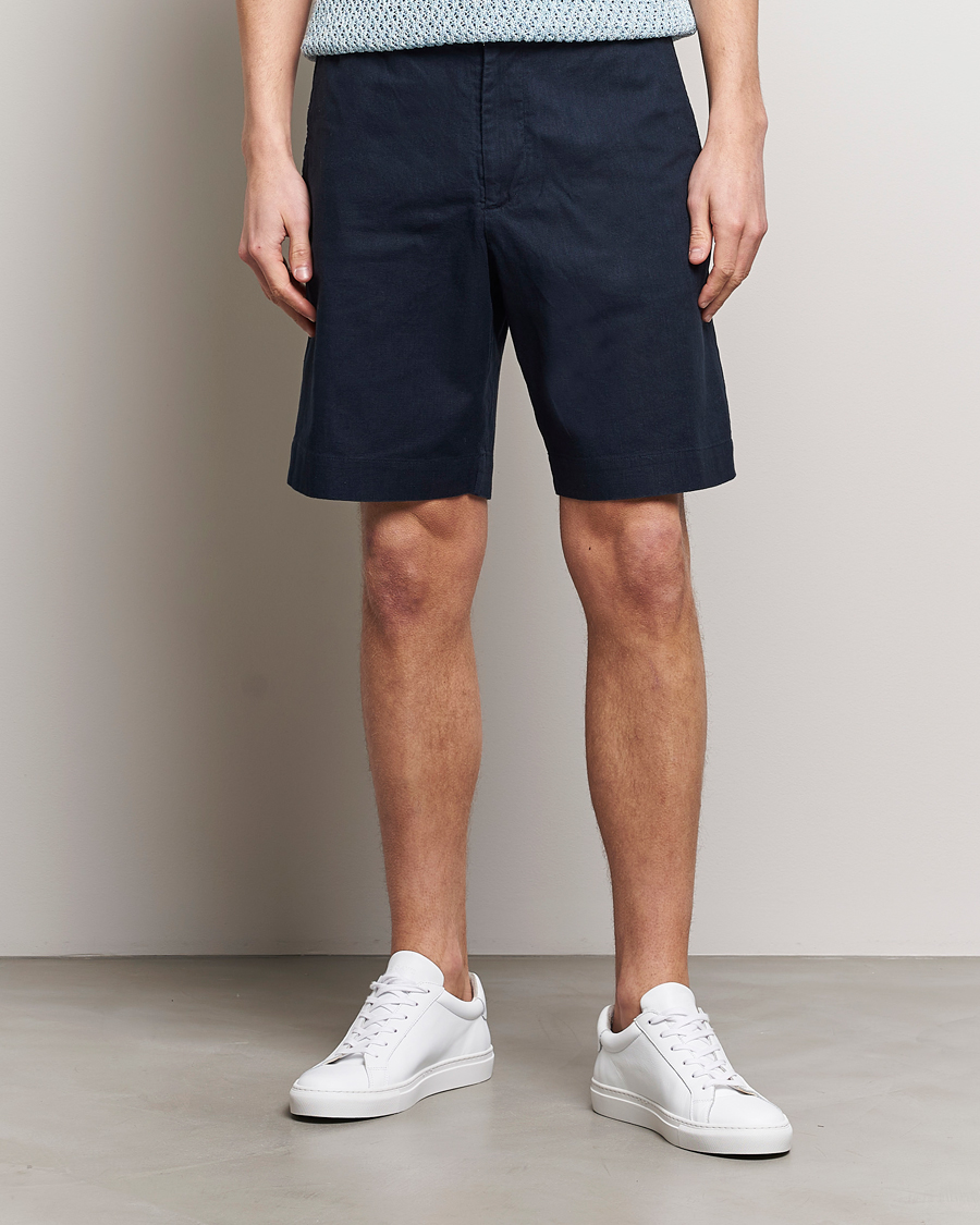 Men | Clothing | NN07 | Billie Linen Shorts Navy Blue