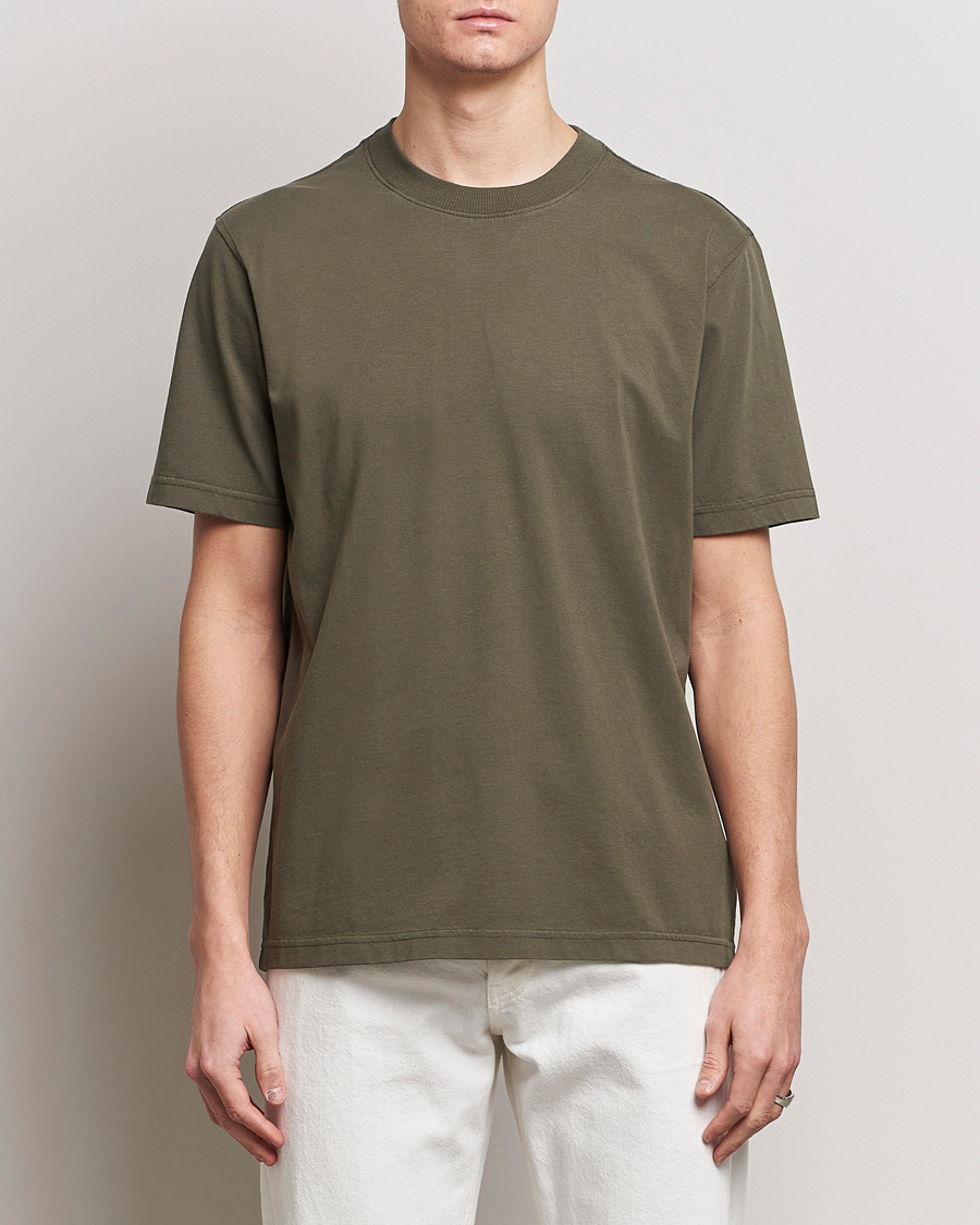 Men | Clothing | NN07 | Adam Pima Crew Neck T-Shirt Capers Green