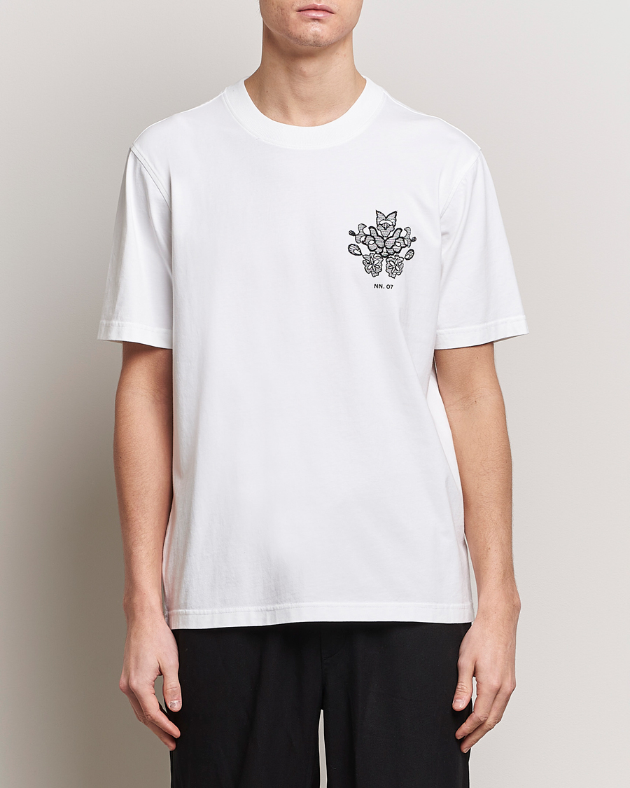 Men | Clothing | NN07 | Adam Printed Crew Neck T-Shirt White