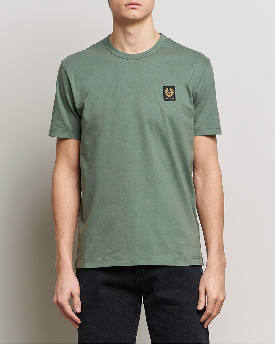 Men |  | Belstaff | Cotton Logo T-Shirt Mineral Green
