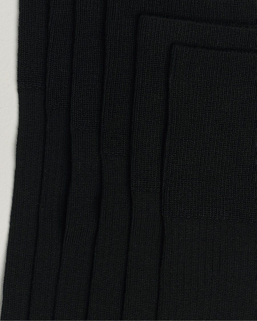Men | Clothing | CDLP | 6-Pack Cotton Rib Socks Black