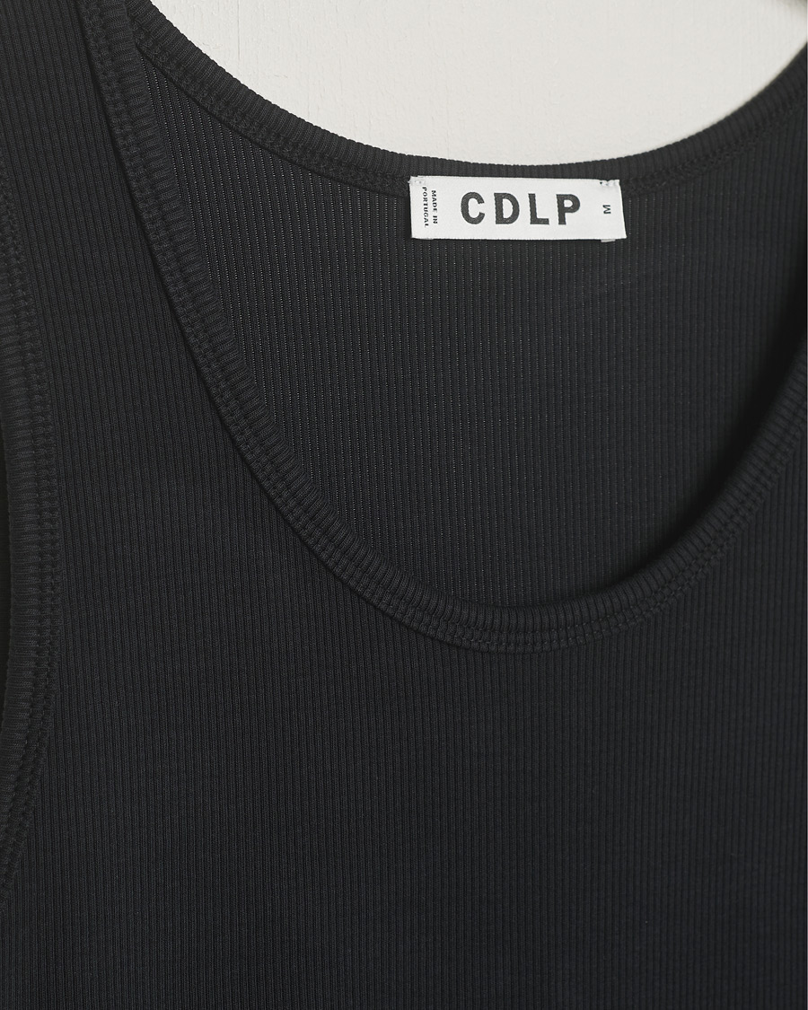 Men | Linen T-shirts | CDLP | Rib Tank Top Off Black