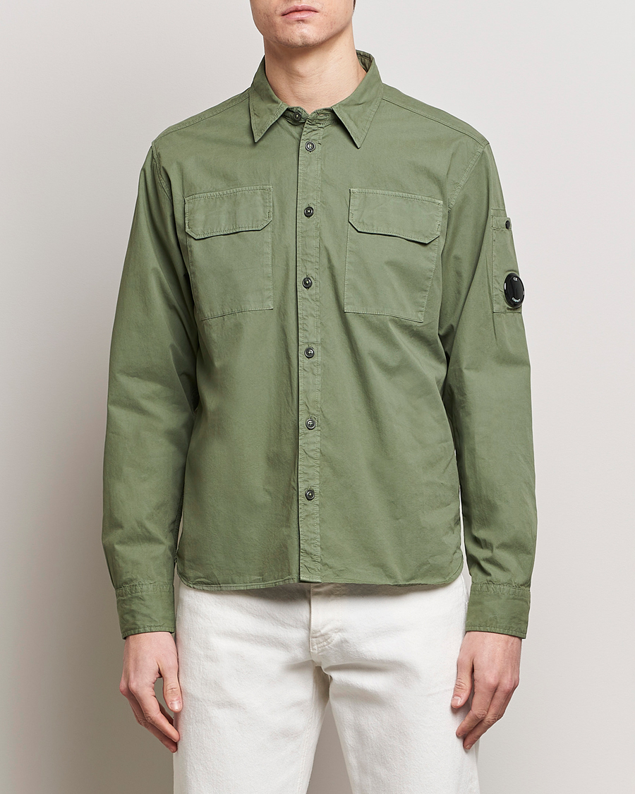 Men | Clothing | C.P. Company | Long Sleeve Gabardine Pocket Shirt Green