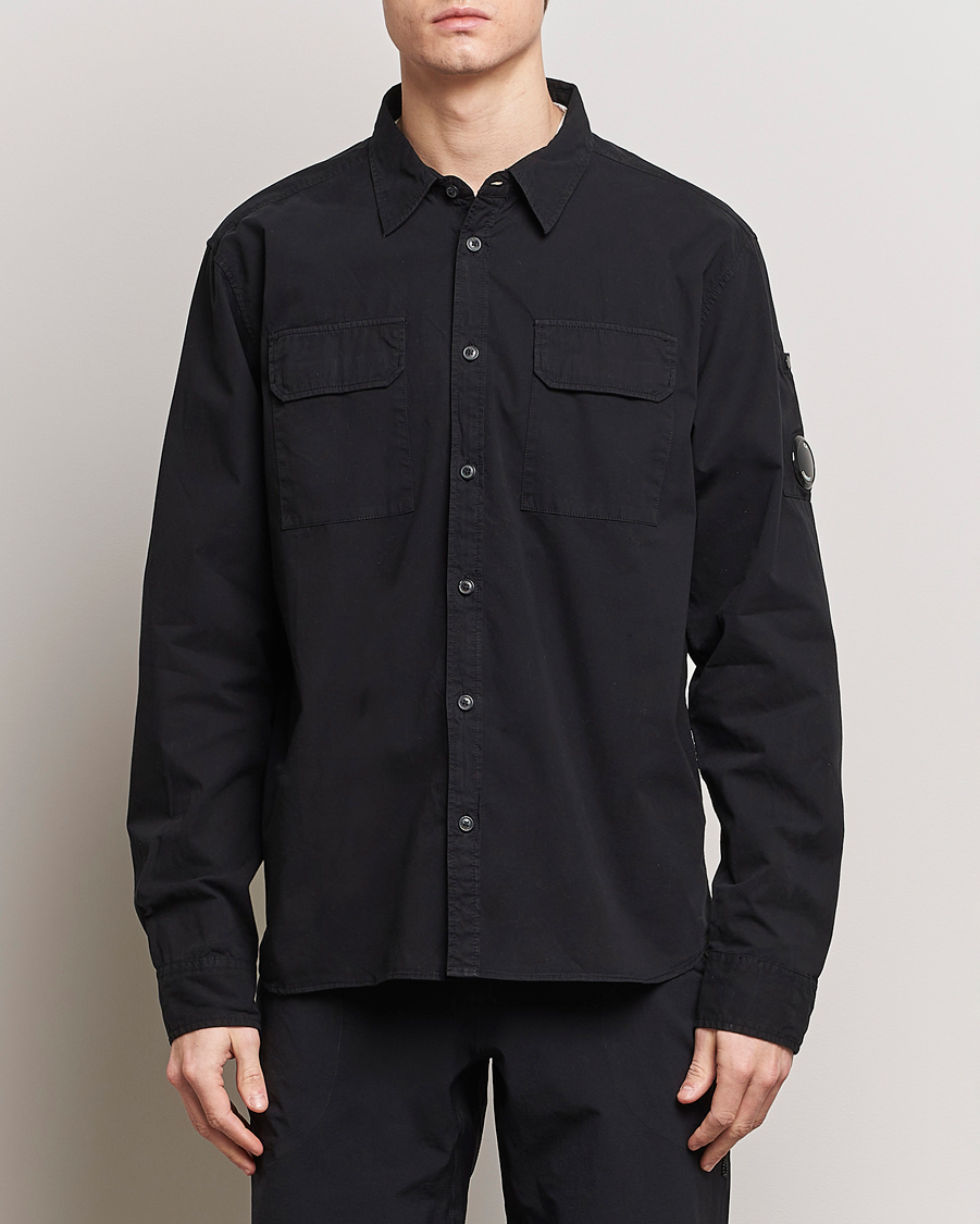 Men | Clothing | C.P. Company | Long Sleeve Gabardine Pocket Shirt Black