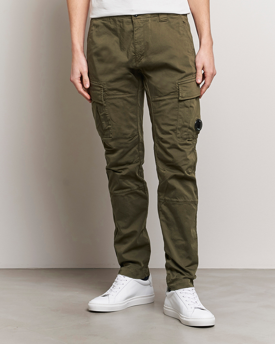 Men | Clothing | C.P. Company | Satin Stretch Cargo Pants Army