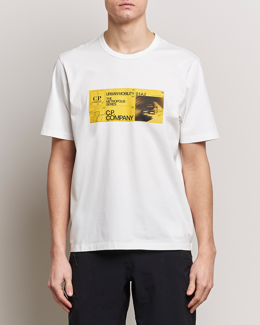 Men | Clothing | C.P. Company | Metropolis Mercerized Jersey Logo T-Shirt White