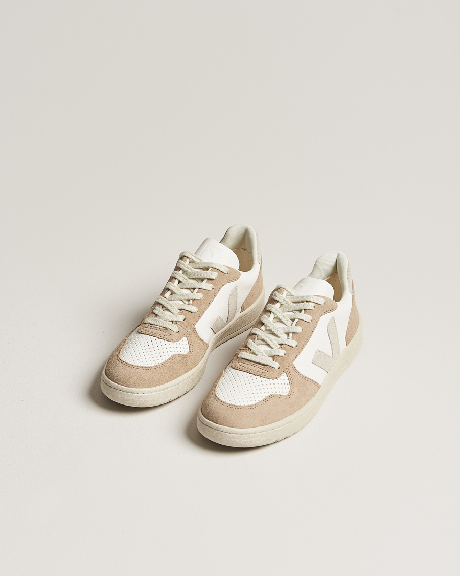 Herr | Vita sneakers | Veja | V-10 Chromefree Leather Extra White/Natural Sahara