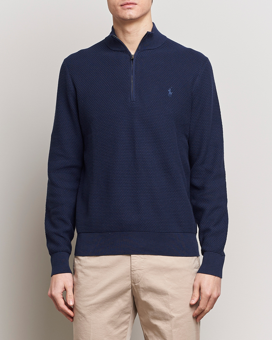 Herr | Kläder | Polo Ralph Lauren Golf | Cotton Jersey Half Zip Refined Navy