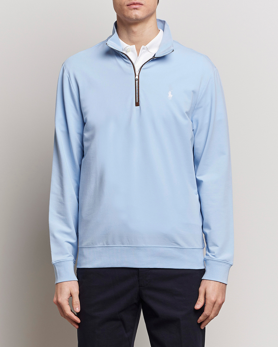 Herr | Kläder | Polo Ralph Lauren Golf | Terry Jersey Half Zip Sweater Office Blue