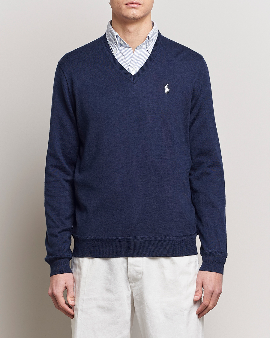 Herr | Kläder | Polo Ralph Lauren Golf | Wool Knitted V-Neck Sweater Refined Navy