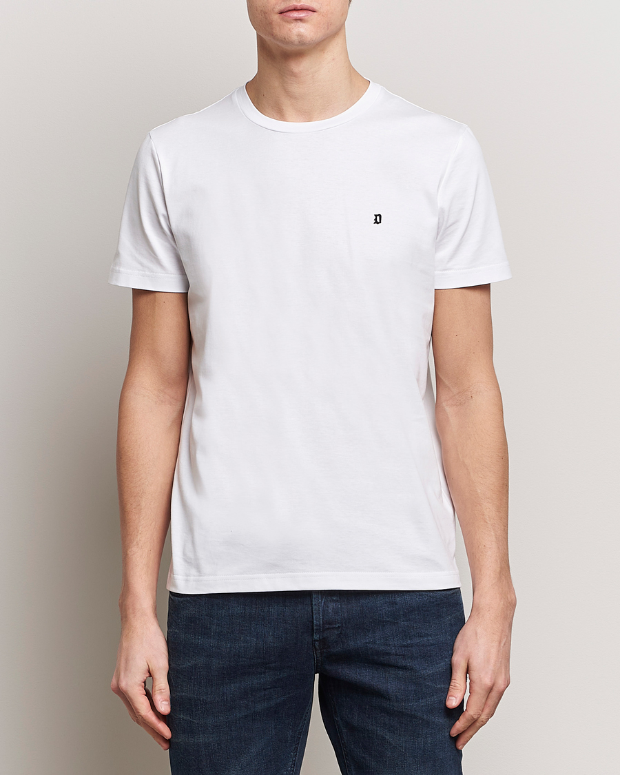Men | White t-shirts | Dondup | Logo Crew Neck T-Shirt White