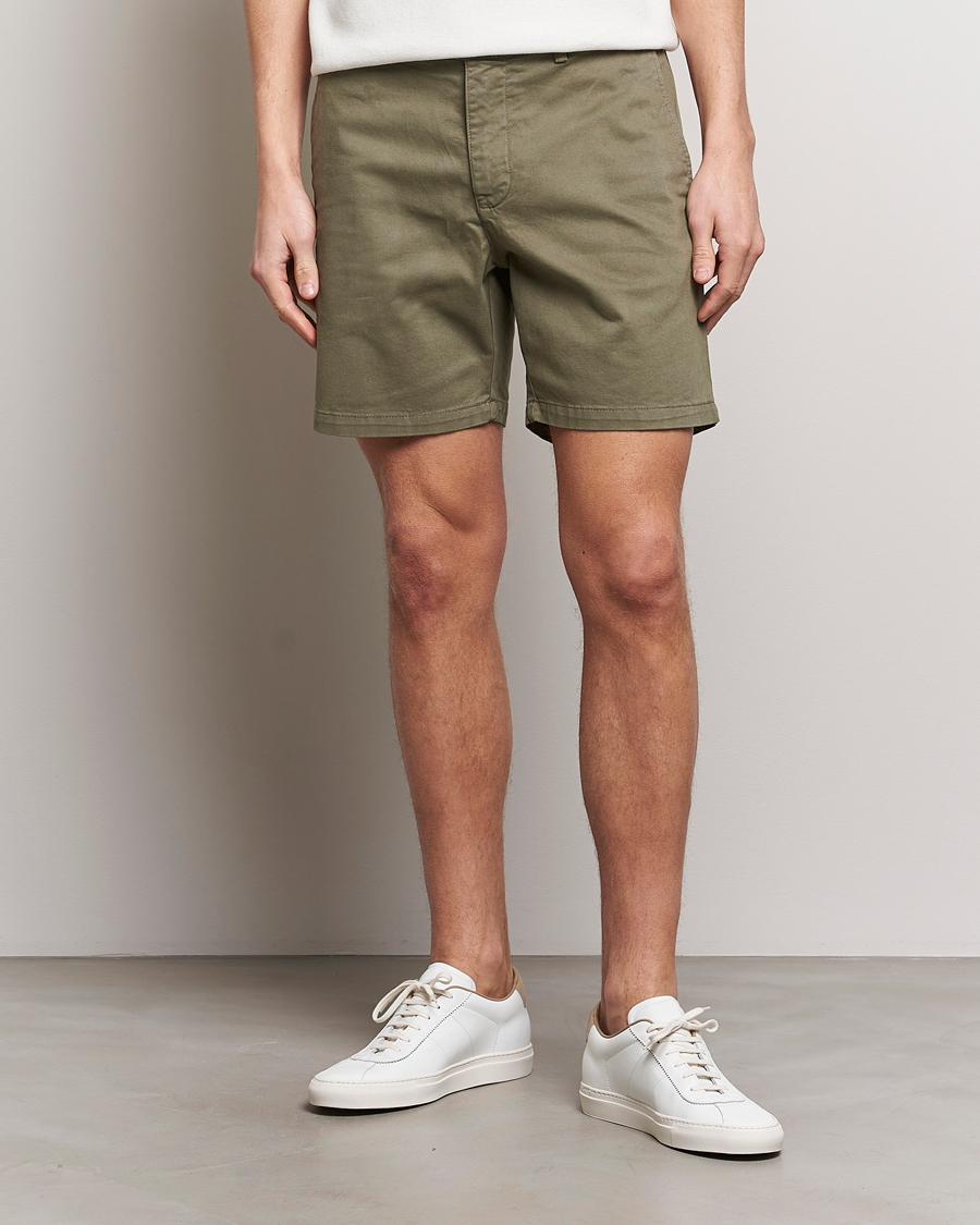 Herr | Tiger of Sweden | Tiger of Sweden | Caid Cotton Chino Shorts Dusty Green