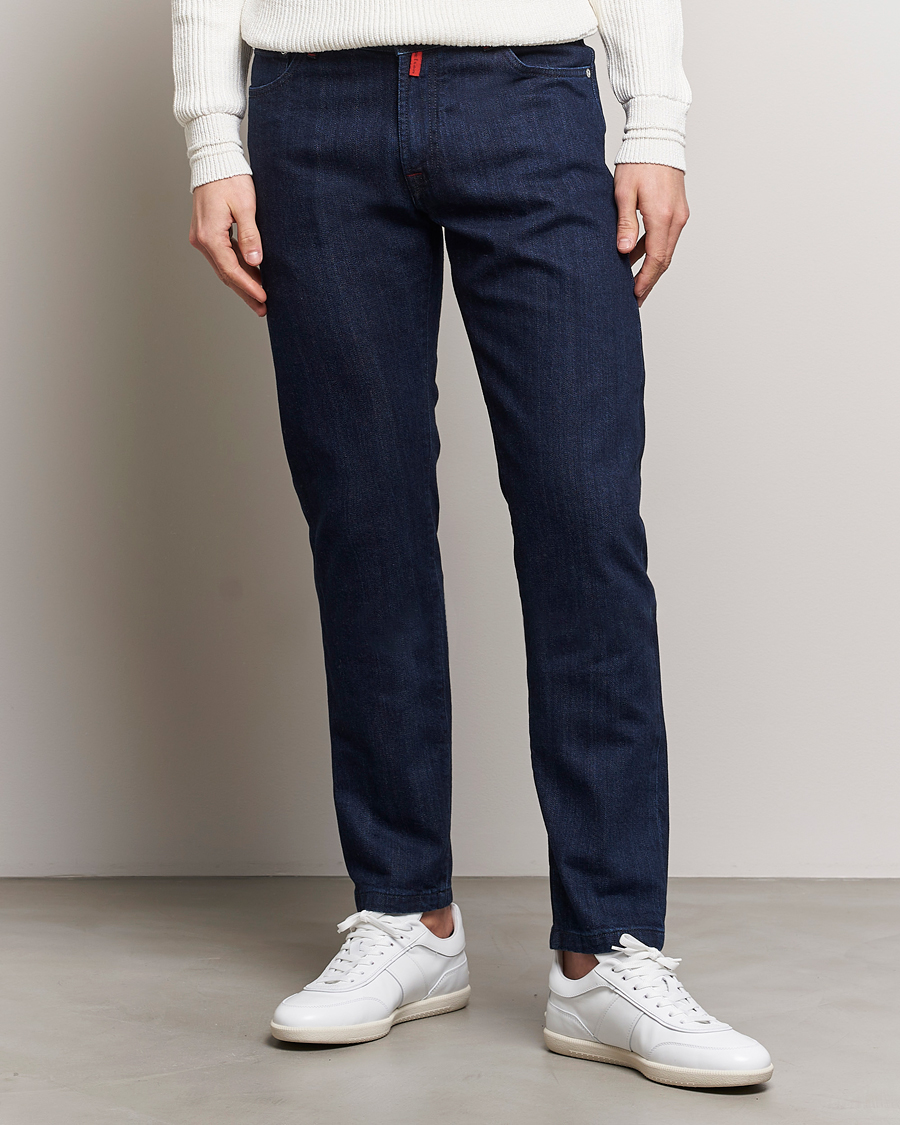 Homme | Luxury Brands | Kiton | Slim Fit 5-Pocket Jeans Dark Indigo