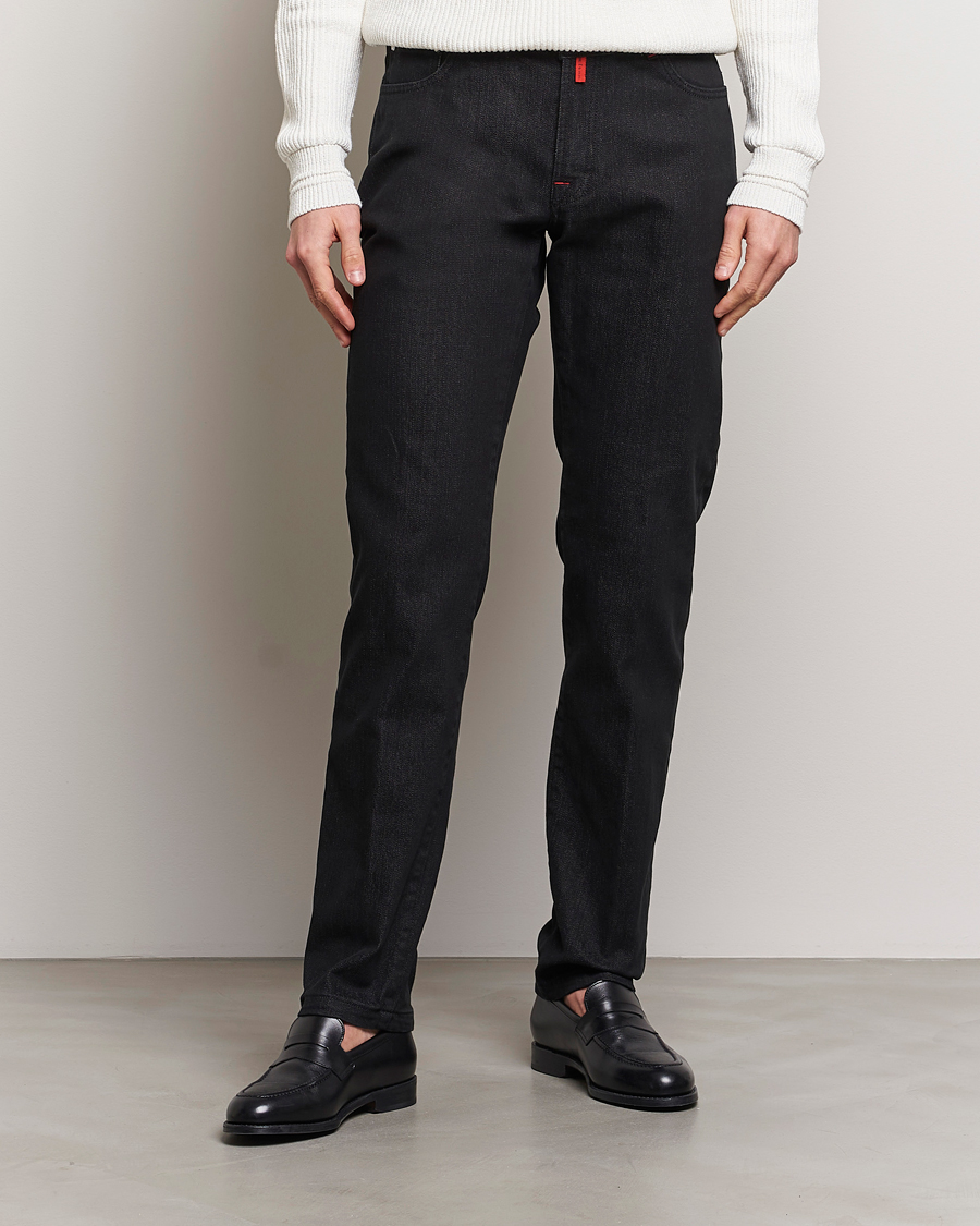Homme | Luxury Brands | Kiton | Slim Fit 5-Pocket Jeans Black