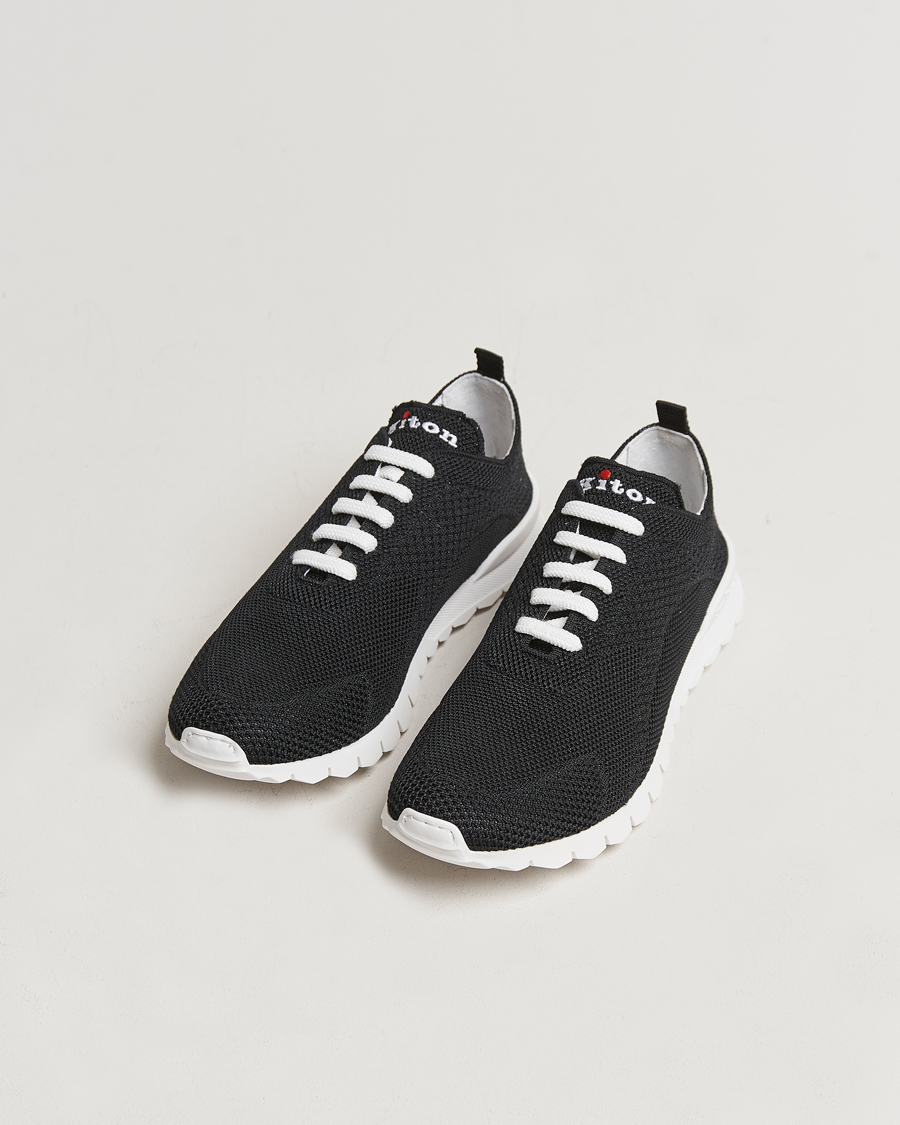 Herr | Italian Department | Kiton | Mesh Running Sneakers Black