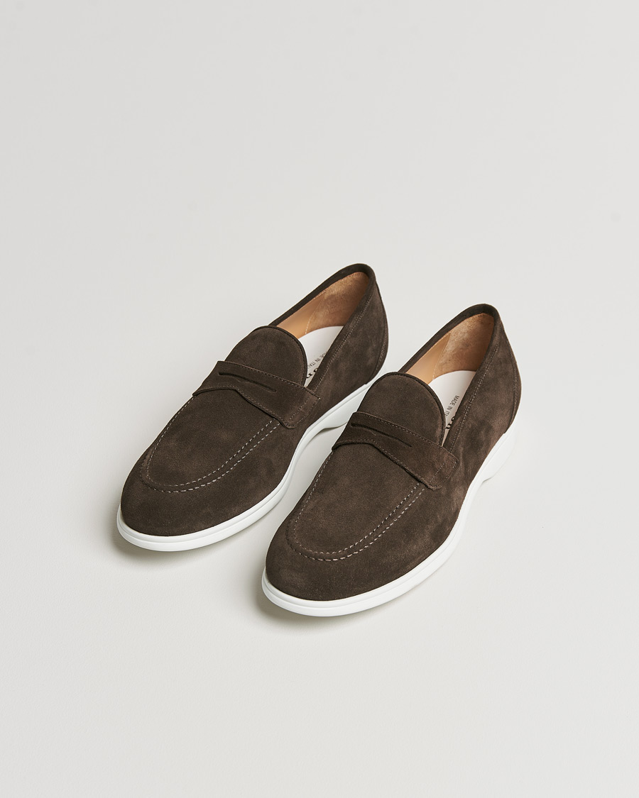 Men | Shoes | Kiton | Summer Loafers Dark Brown Suede