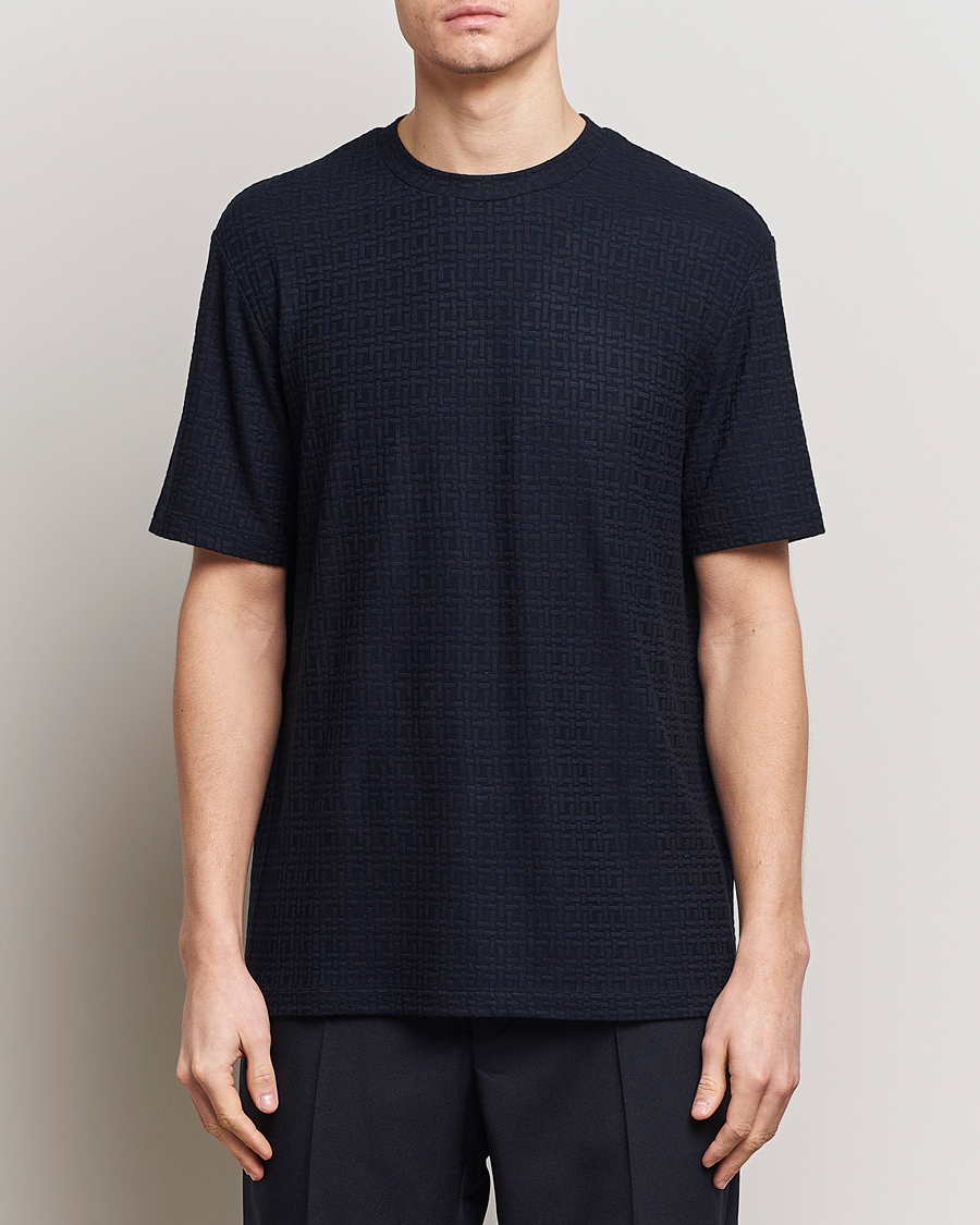 Homme | Giorgio Armani | Giorgio Armani | Short Sleeve Cashmere Stretch T-Shirt Navy