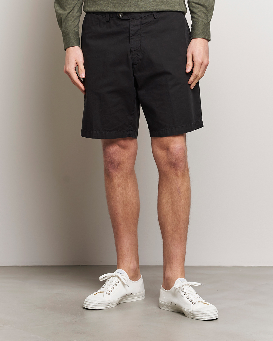 Homme | Shorts | Briglia 1949 | Easy Fit Cotton Shorts Black
