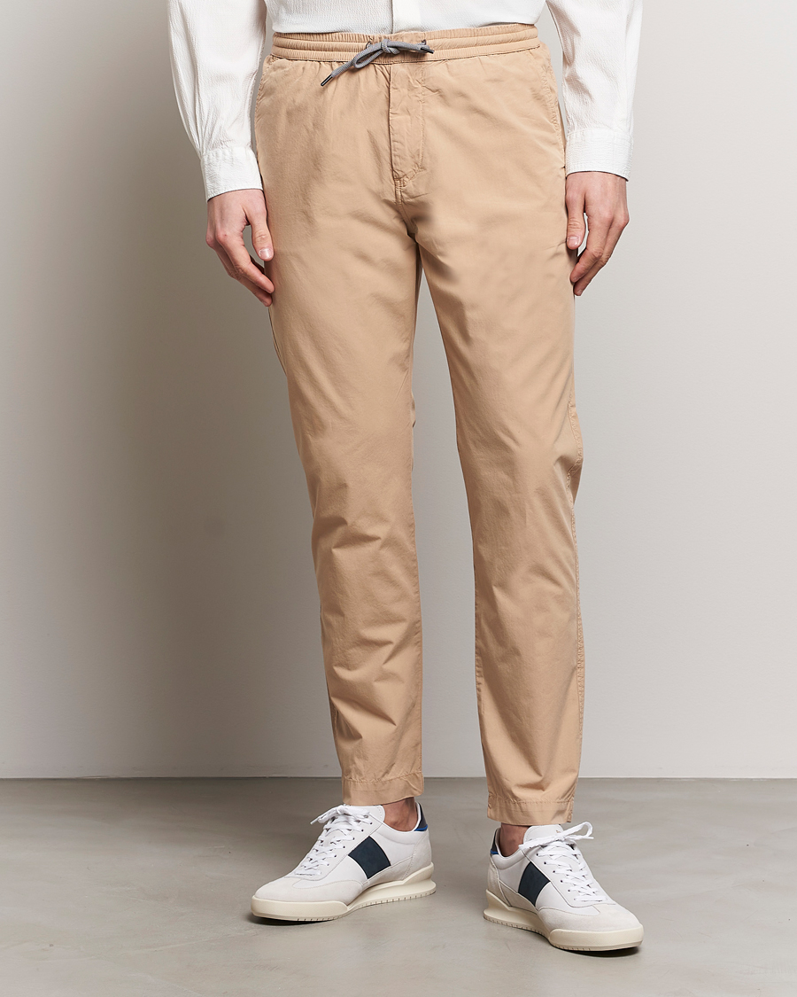 Men | Clothing | PS Paul Smith | Cotton Drawstring Trousers Beige