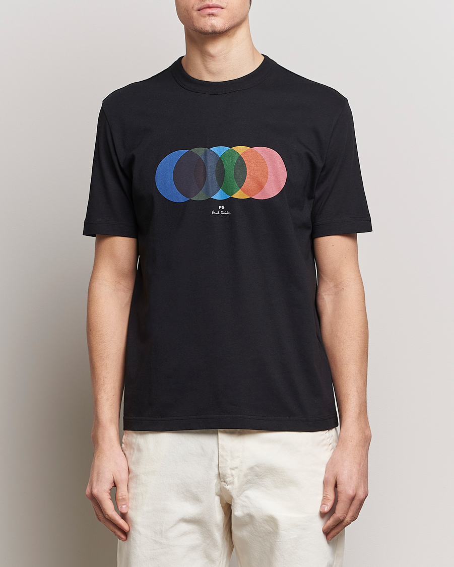 Men | Paul Smith | PS Paul Smith | Organic Cotton Circles Crew Neck T-Shirt Black