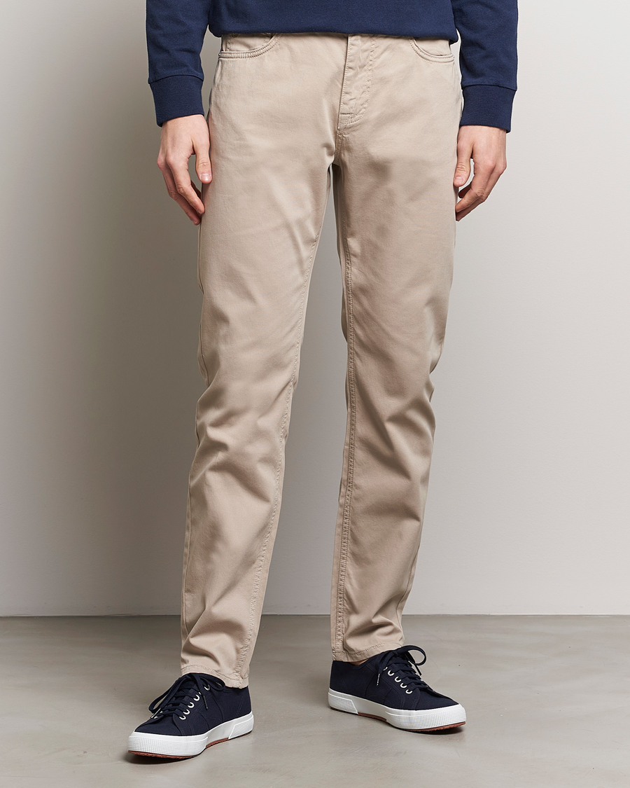Men | Morris | Morris | James Structured 5-Pocket Trousers Khaki