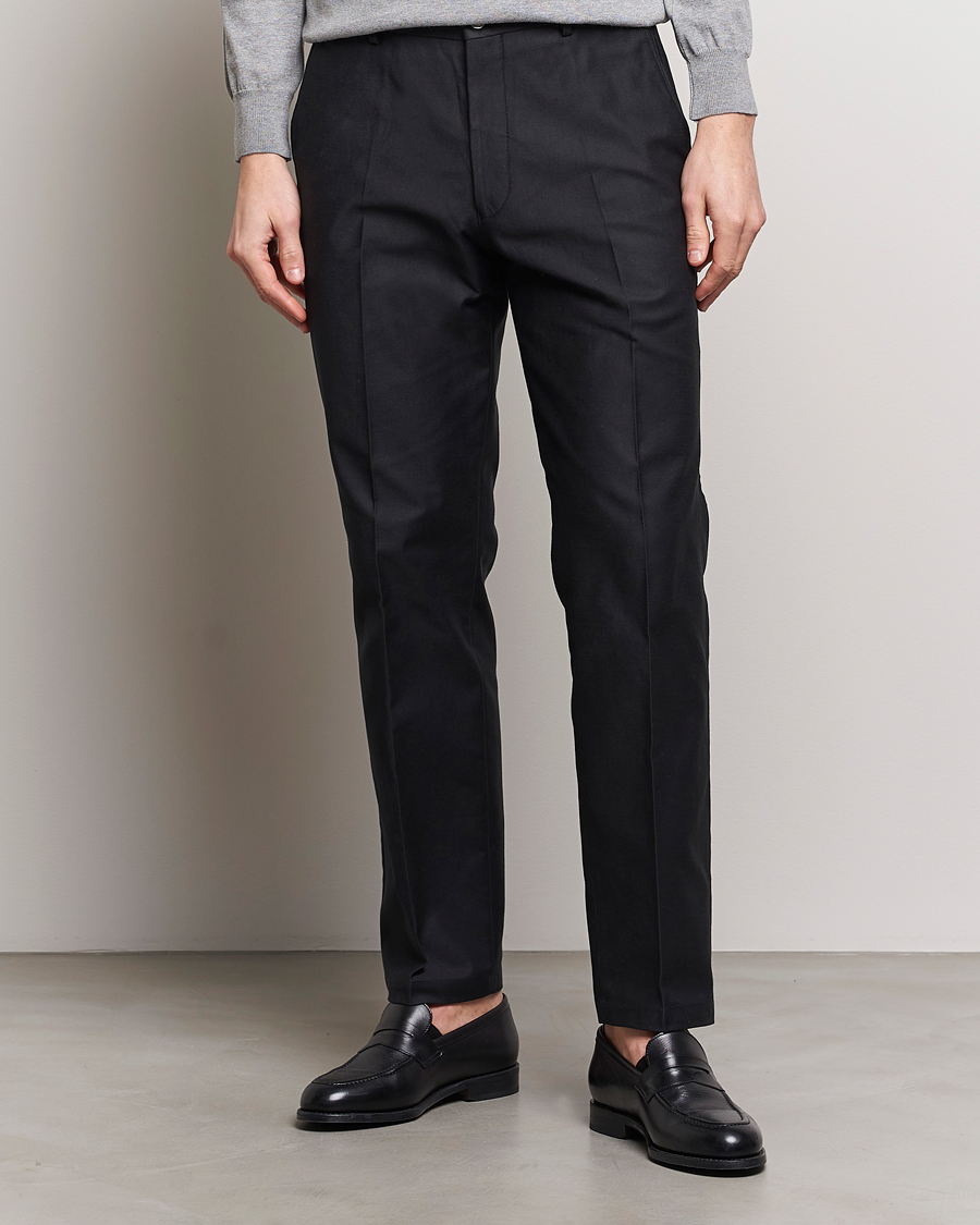 Men | Oscar Jacobson | Oscar Jacobson | Decker Cotton Trousers Black