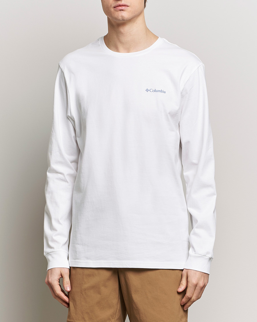 Men | Long Sleeve T-shirts | Columbia | Explorers Canyon Long Sleeve T-Shirt White