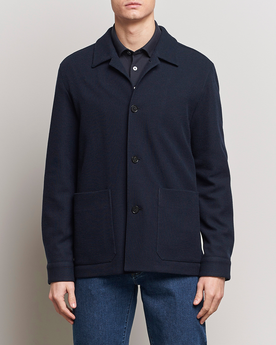 Men | Shirts | Zegna | Wool Chore Jacket Navy