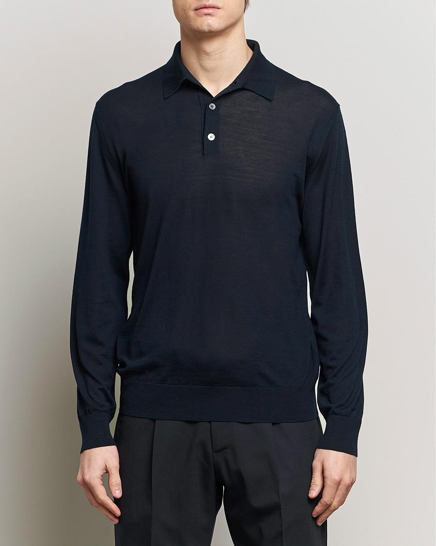 Homme | Zegna | Zegna | High Performance Wool Polo Navy
