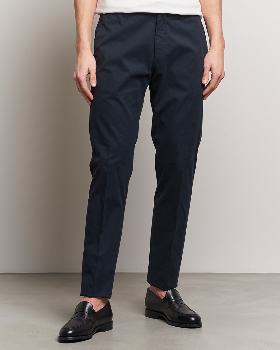 Men | Trousers | Zegna | Premium Cotton Chinos Navy