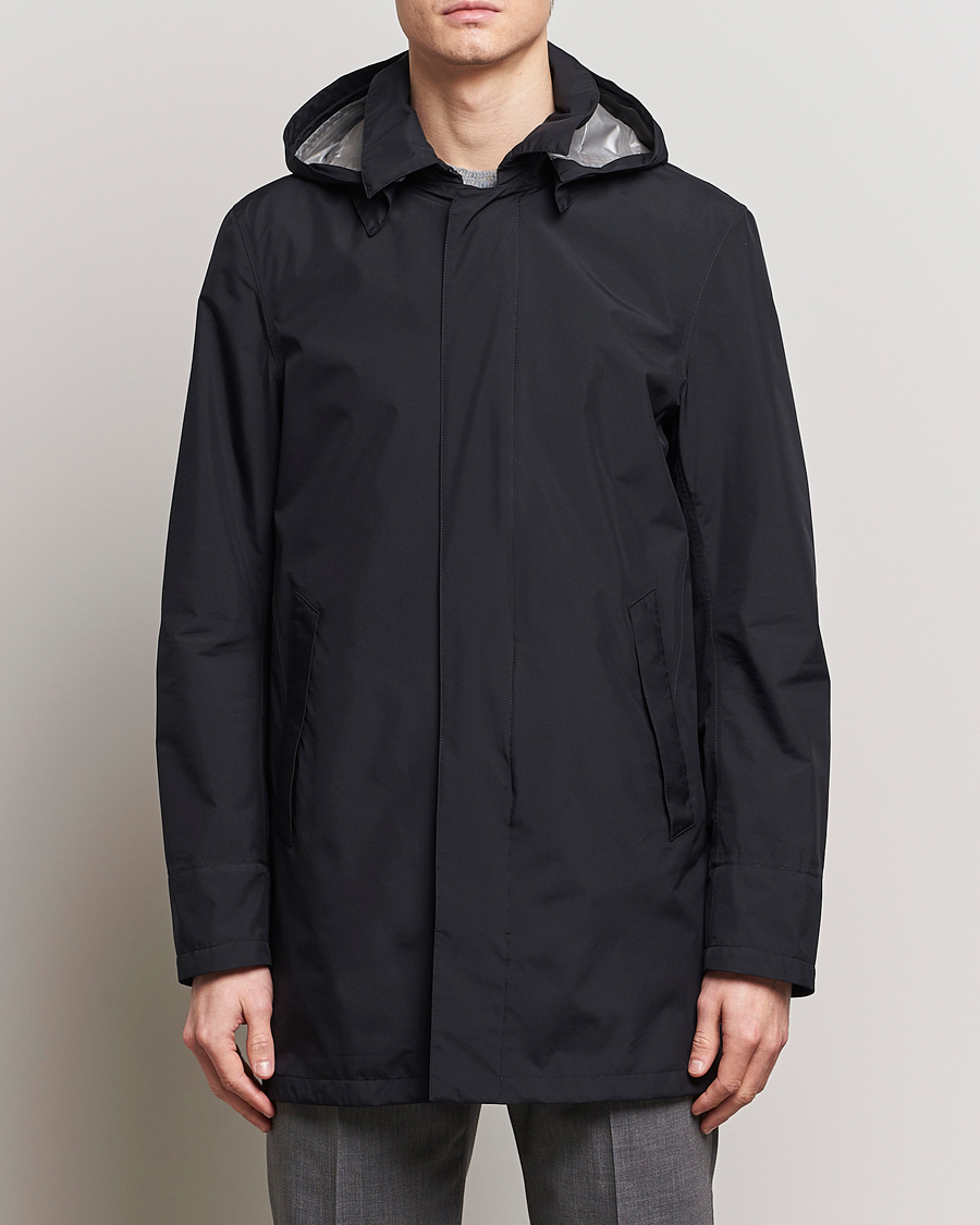 Men | Coats | Herno | Laminar Waterproof Coat Black