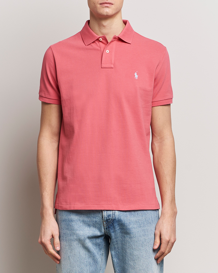 Men | Polo Shirts | Polo Ralph Lauren | Custom Slim Fit Polo Pale Red