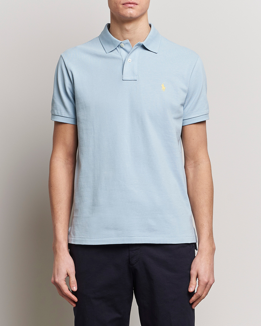 Men | Polo Shirts | Polo Ralph Lauren | Custom Slim Fit Polo Alpine Blue