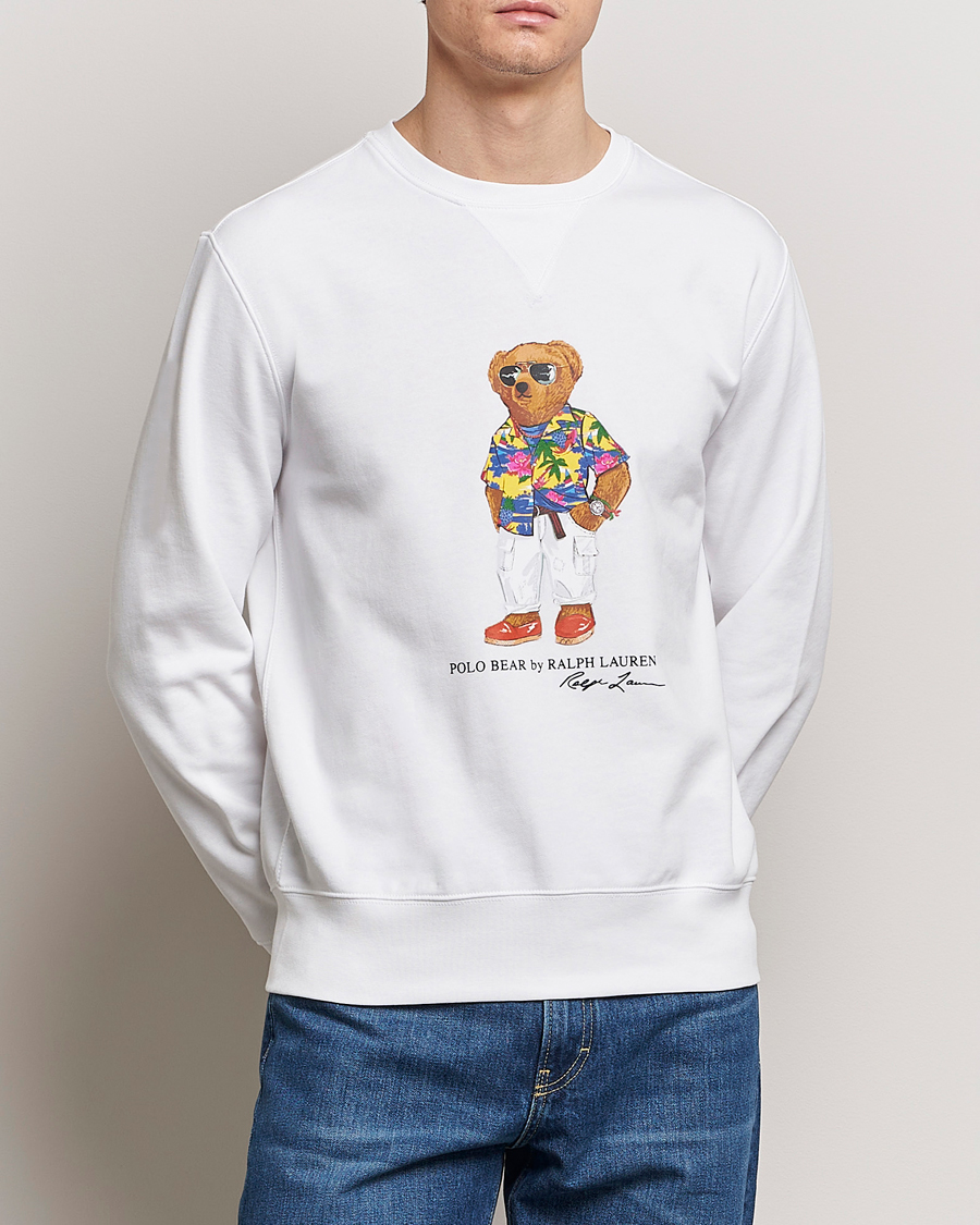 Men | Sweaters & Knitwear | Polo Ralph Lauren | Beach Club Bear Sweatshirt White