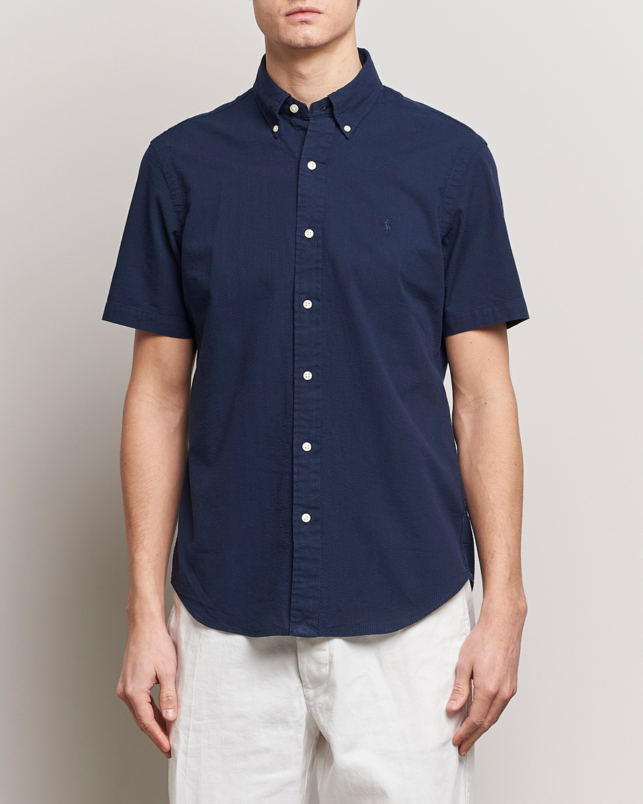 Men | Shirts | Polo Ralph Lauren | Seersucker Short Sleeve Shirt Astoria Navy
