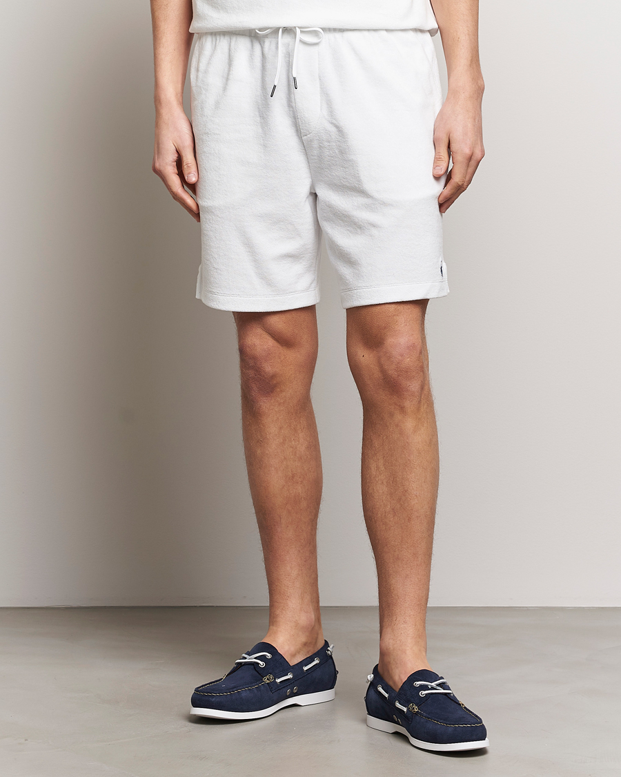Men | Shorts | Polo Ralph Lauren | Cotton Terry Drawstring Shorts White