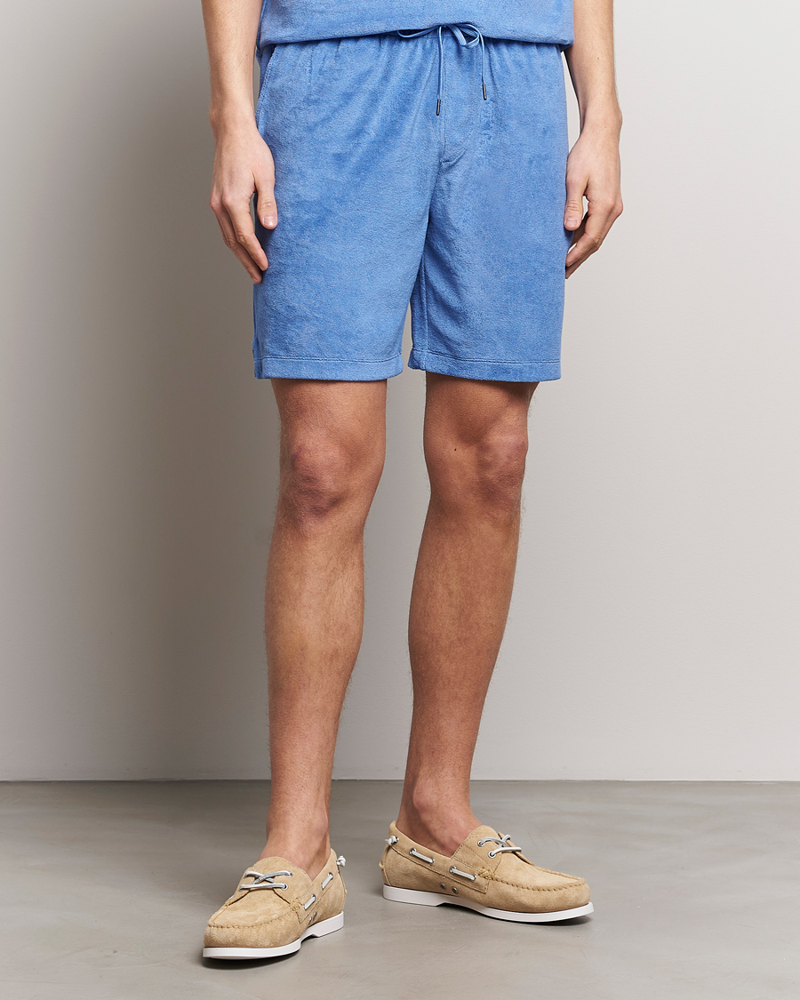 Men | Shorts | Polo Ralph Lauren | Cotton Terry Drawstring Shorts Harbor Island Blue