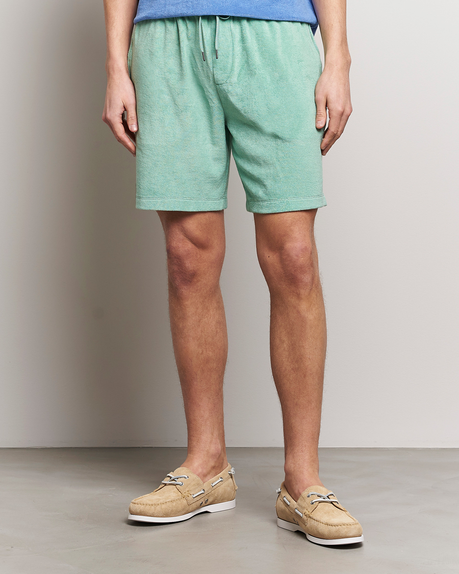Men | Shorts | Polo Ralph Lauren | Cotton Terry Drawstring Shorts Celadon