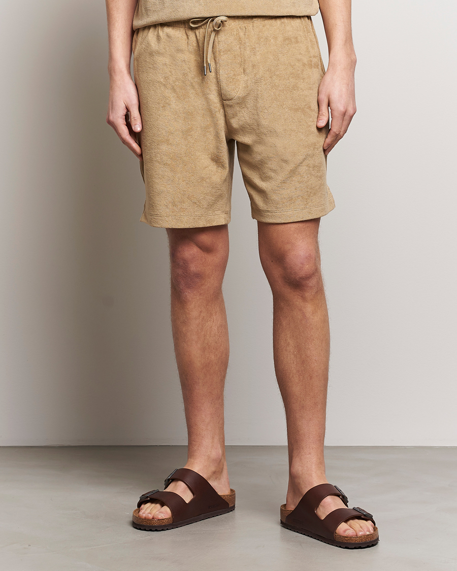 Men | Shorts | Polo Ralph Lauren | Cotton Terry Drawstring Shorts Coastal Beige