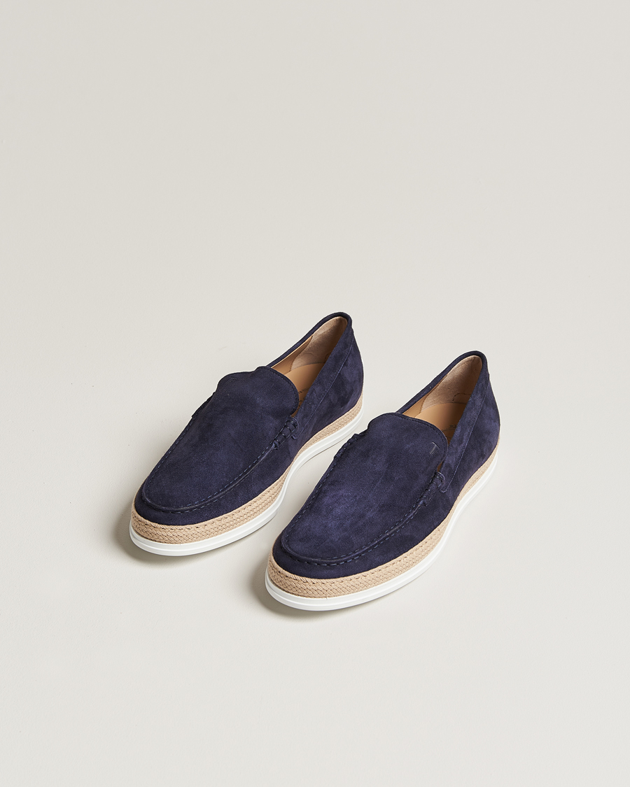 Homme | Tod's | Tod\'s | Raffia Loafer Navy Suede